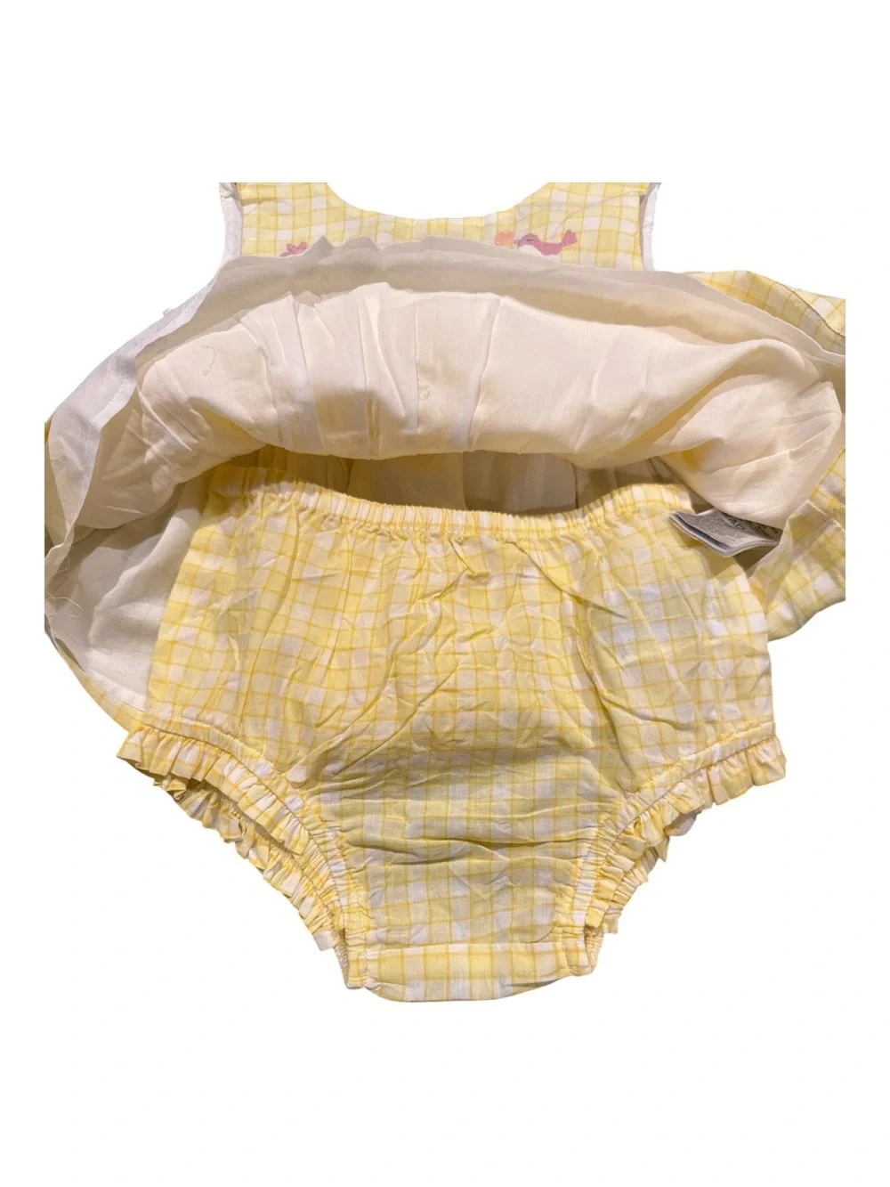Baby Gap Girl Yellow Dress Bloomer & Bow Headband 3-Piece Outfit Sz 18-24 Months